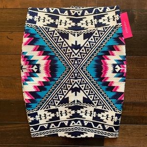 Tribal Print Bandage Skirt